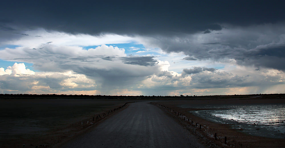 clouds over etosha pan