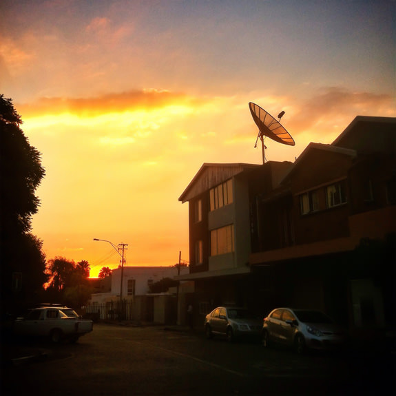 Norwood - sunset from Stage Door