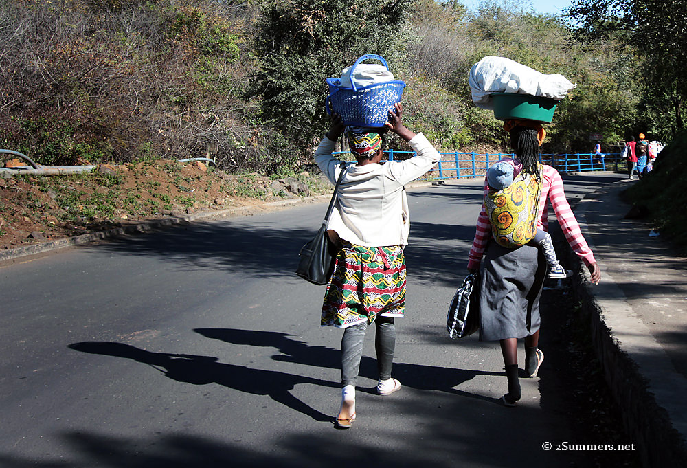 Ladies crossing border