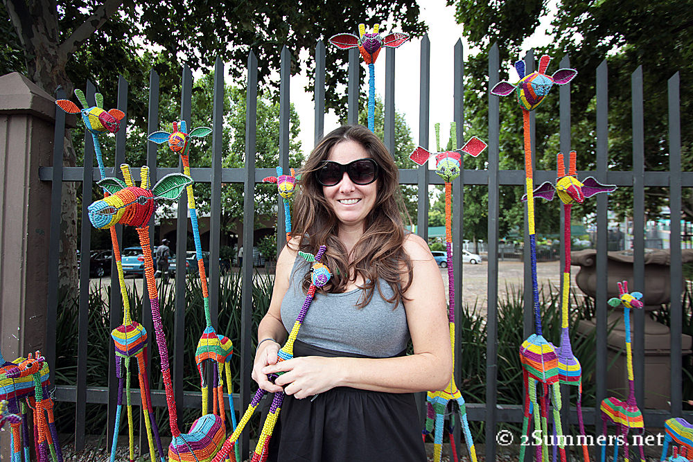 Michelle and giraffes