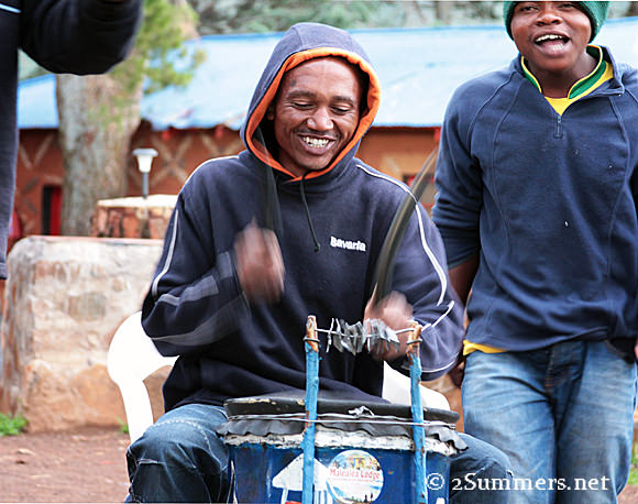 Richard playing drum