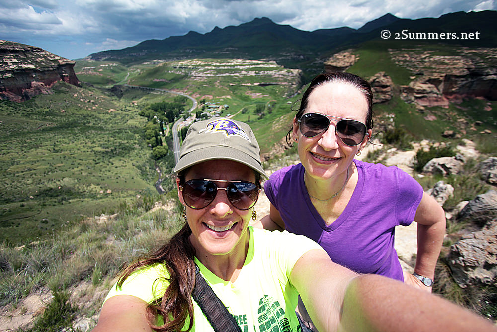 Heather and Michelle on mountain