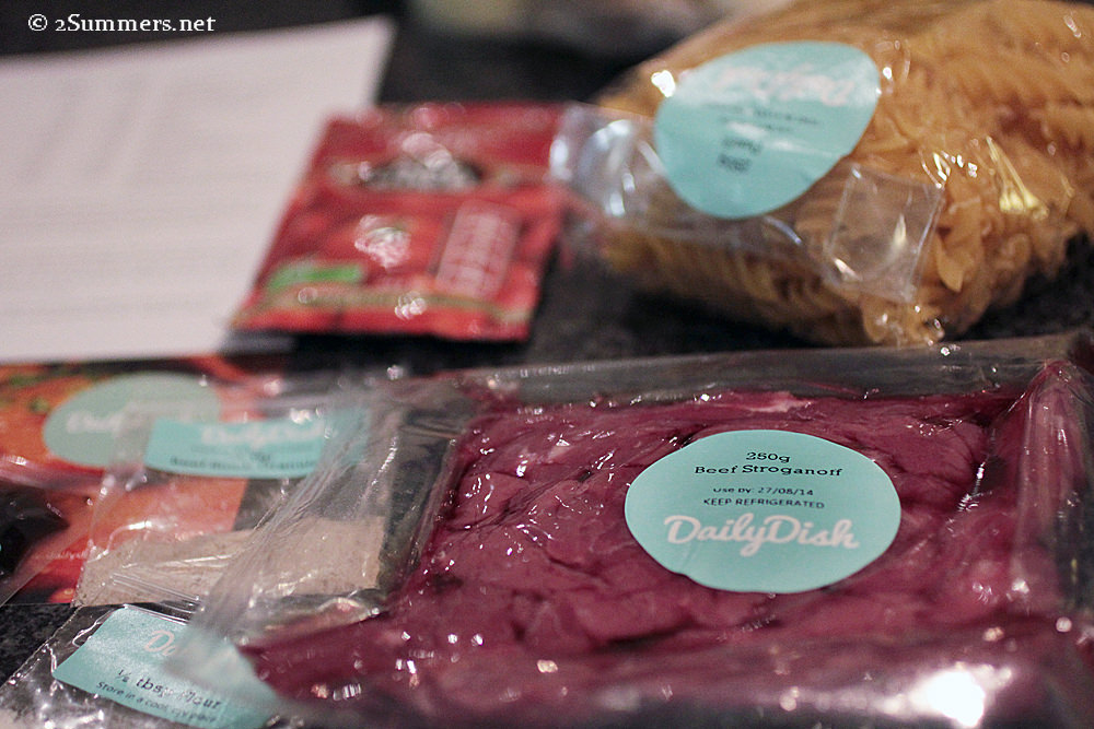 Beef stroganoff ingredients