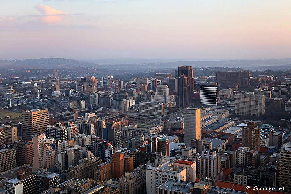 Jozi buildings at sunrise