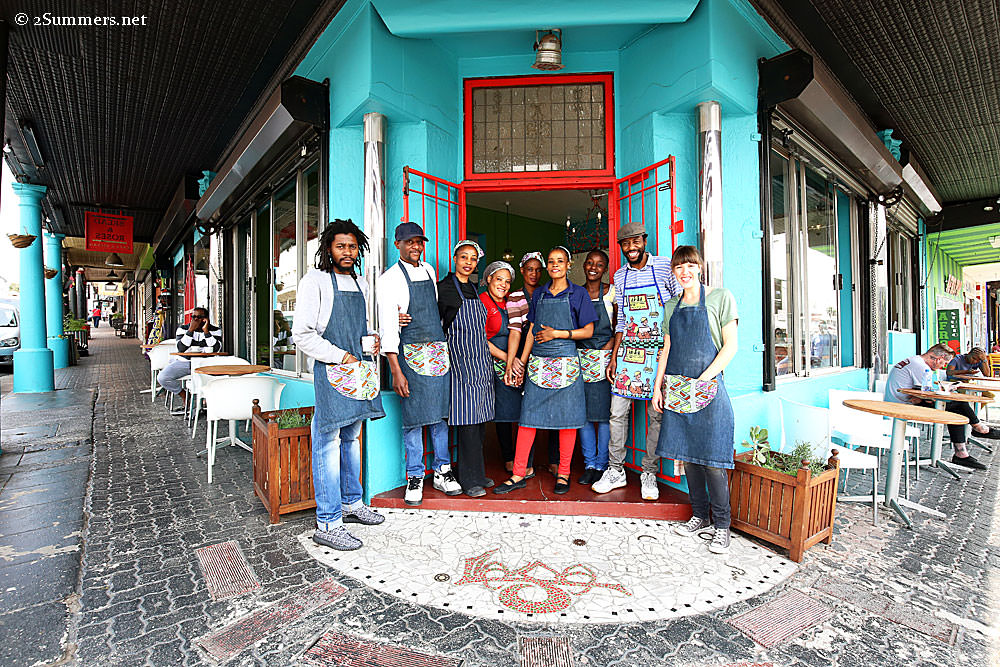 The staff at Bread and Roses Cafe.