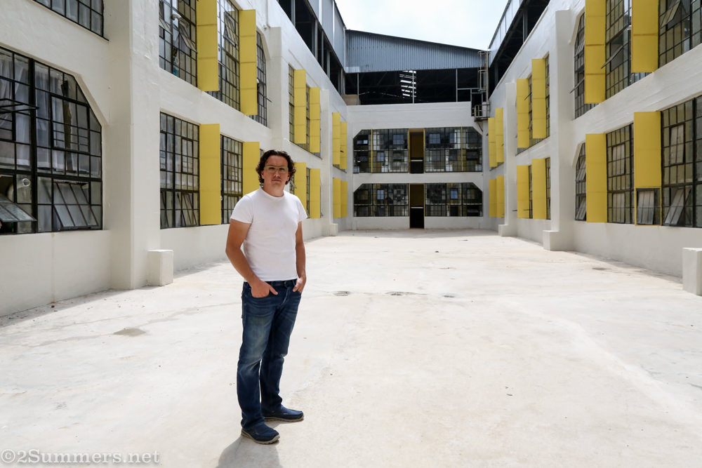 Geoff Jardine in One Eloff courtyard