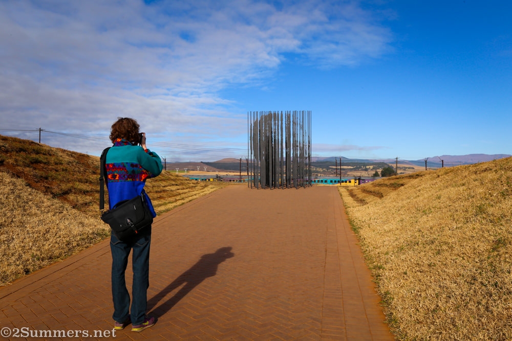 Ray and Nelson Mandela Capture Site sculpture