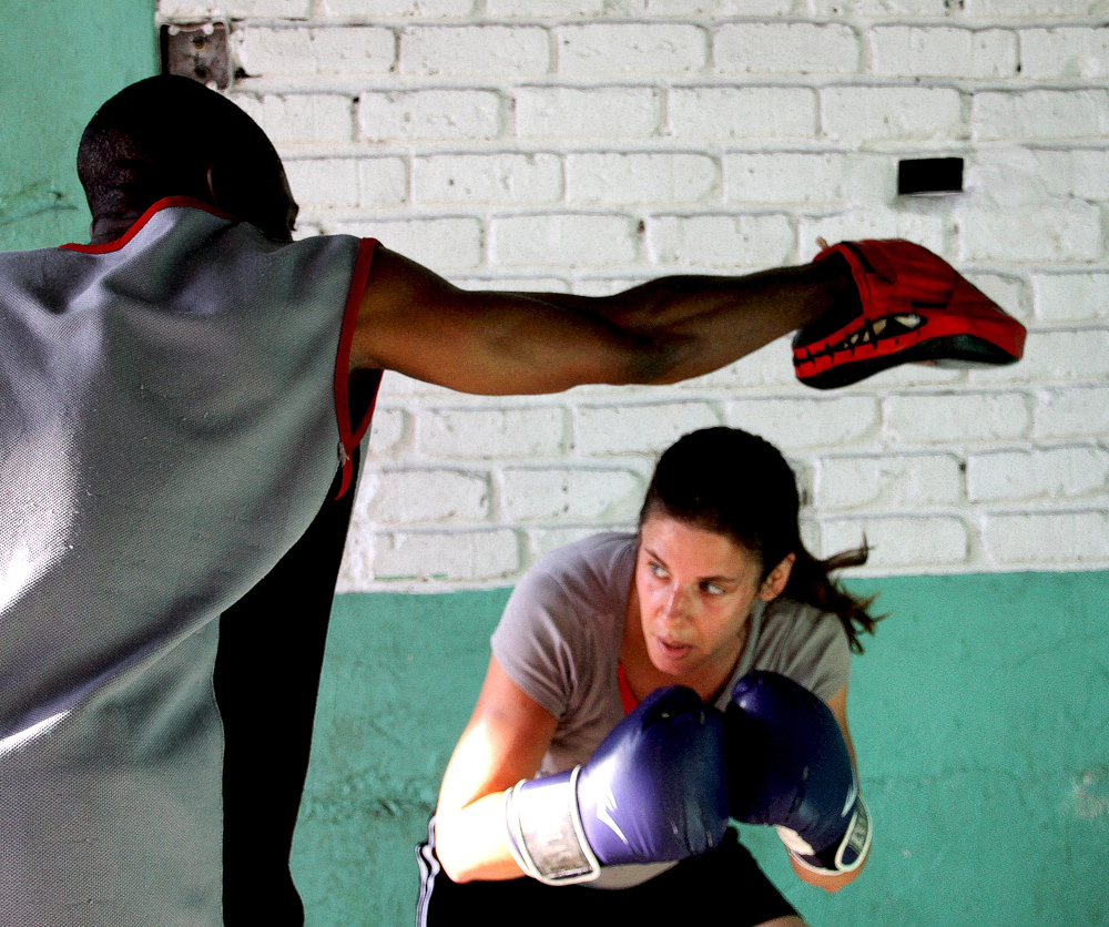 James and Heather at the Hillbrow Boxing Club