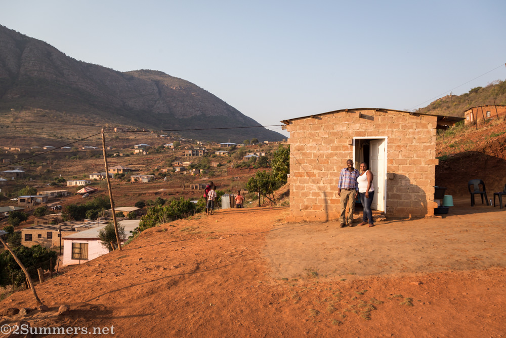 Lucky and Vhutshilo at their house