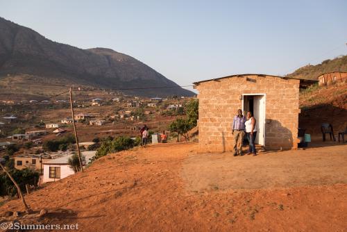 Lucky and Vhutshilo at their house