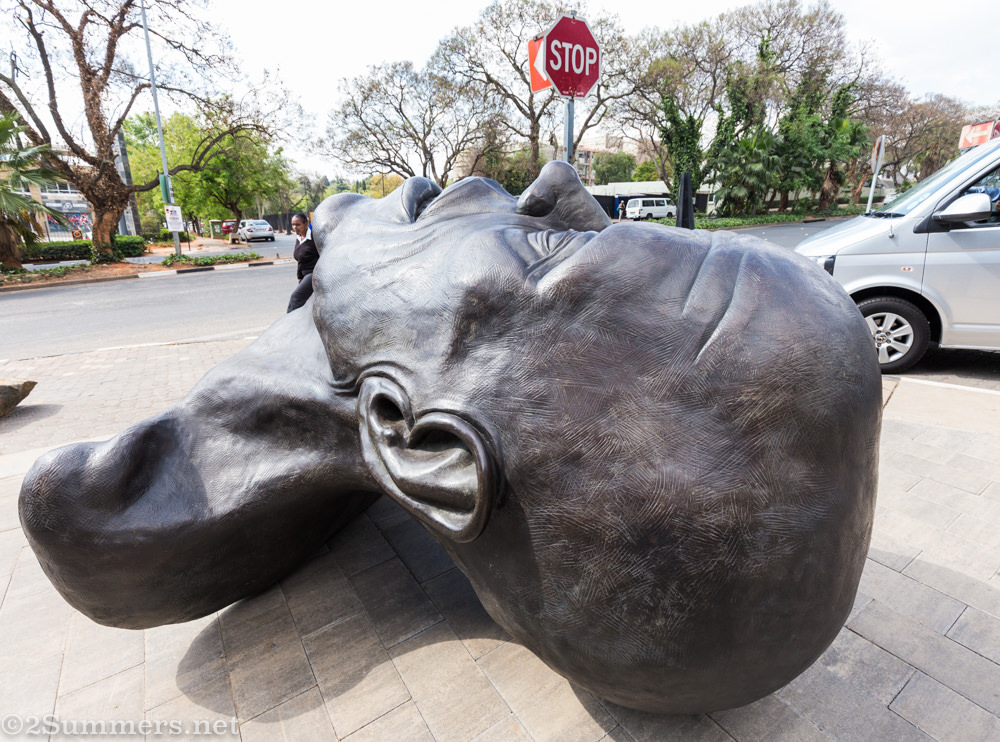 Sculpture outside Keyes Art Mile