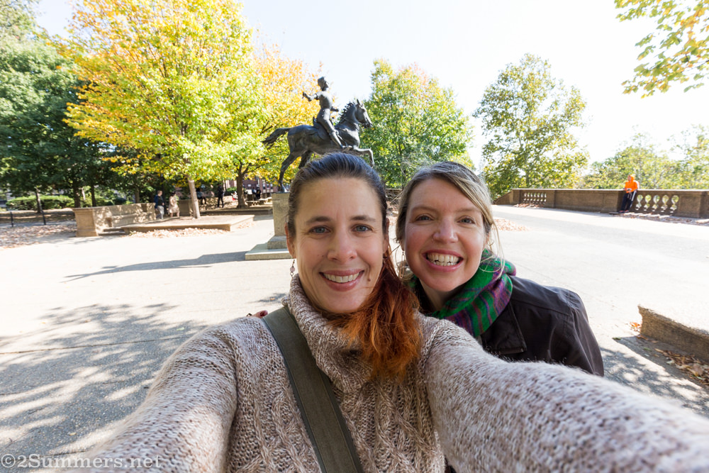 Heather and Claire in Meridian Hill Park