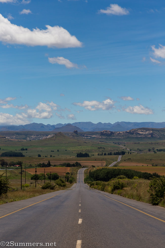Road through the Maluti Mountains