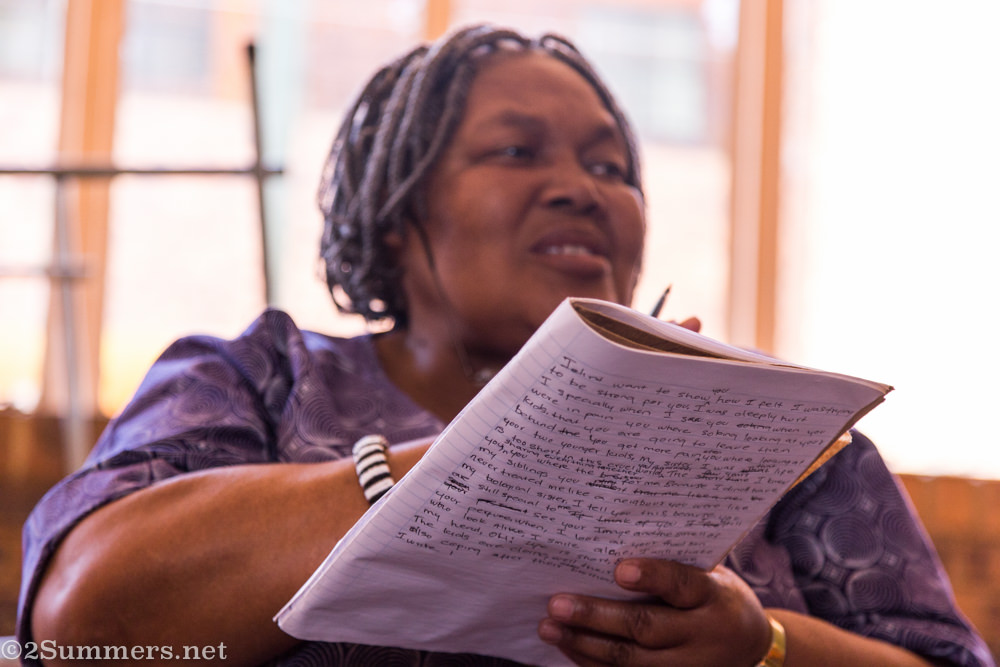 Paulina reads her piece