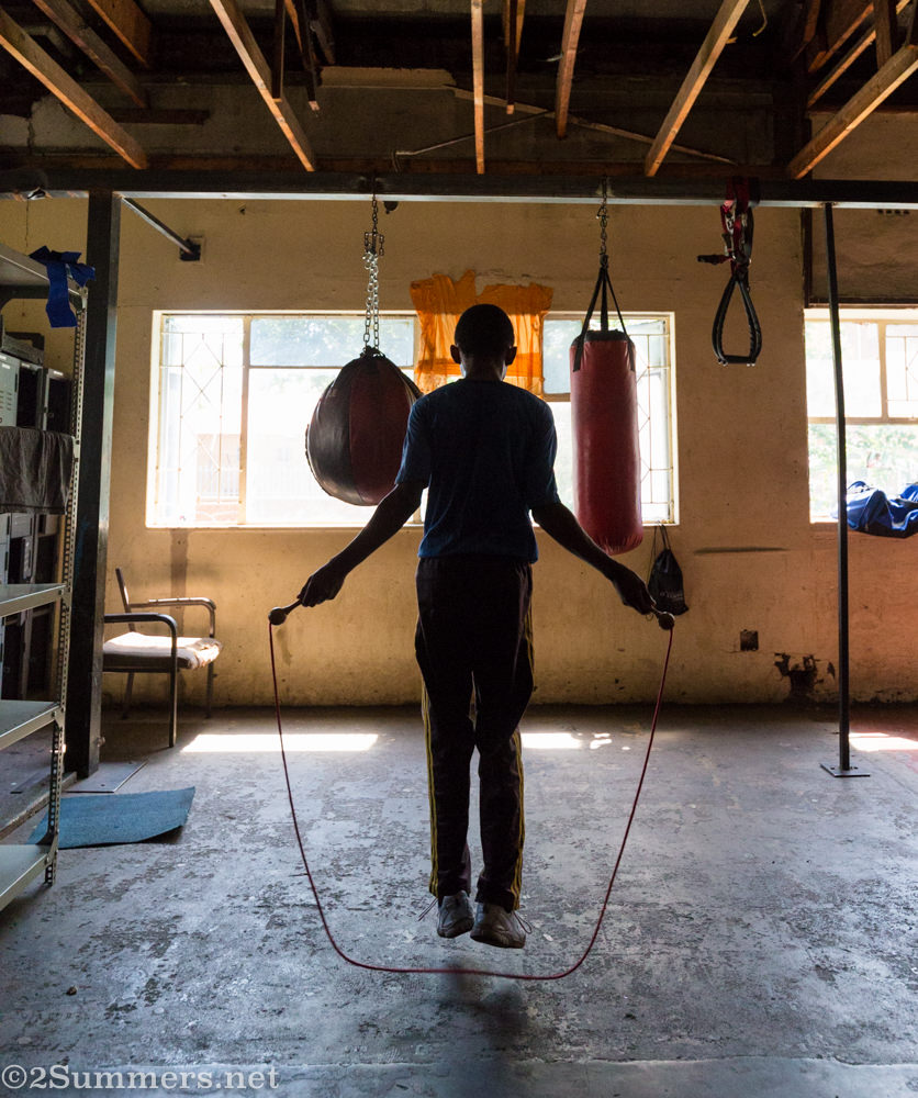 Skipping rope in the Hillbrow Boxing Club