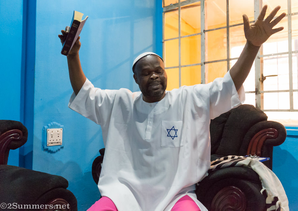 Rabbi Nathan in his lounge