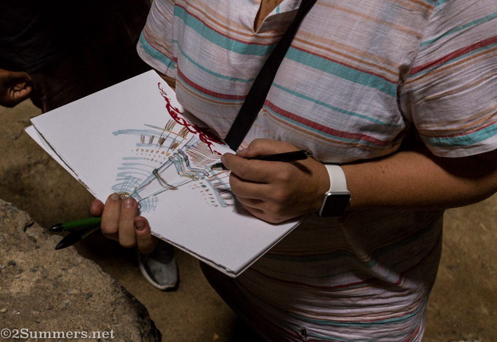 Fiver sketching in the Ponte City core