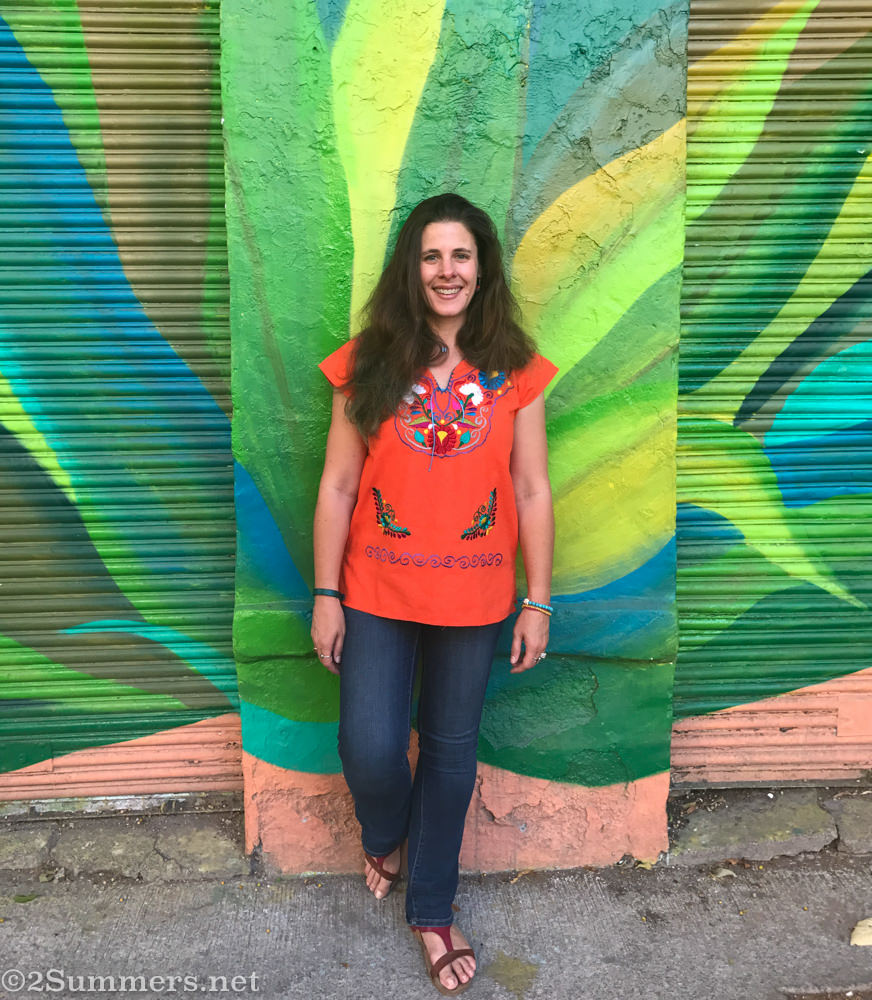 Heather in Mexican shirt