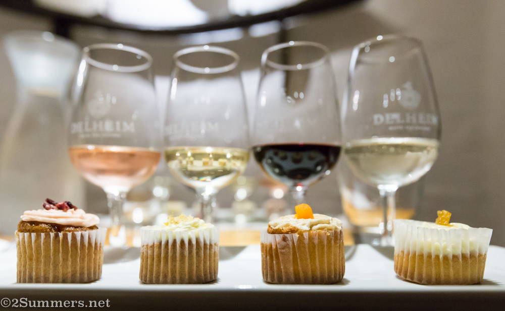 Cupcake wine pairing at Delheim