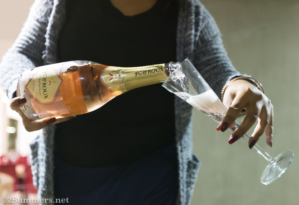 Pink bubbly at J.C. Leroux