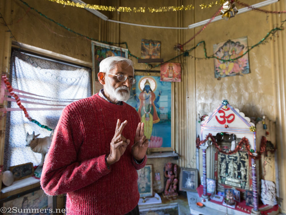 Harshad Master inside Hindu Temple