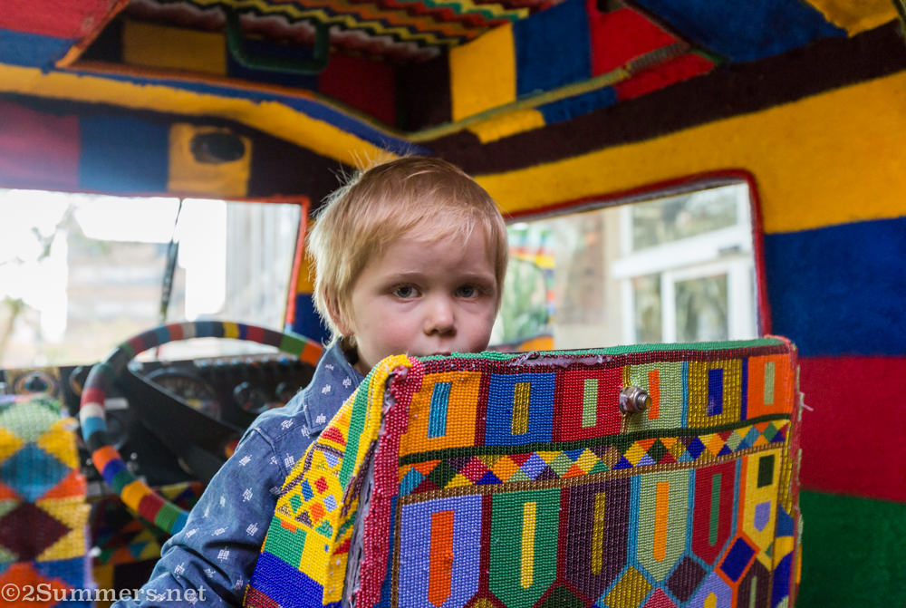 Boy in the driver’s seat