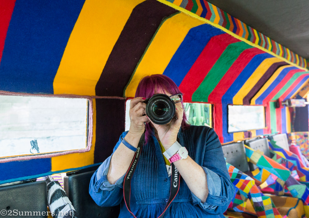 Gail inside the Casspir