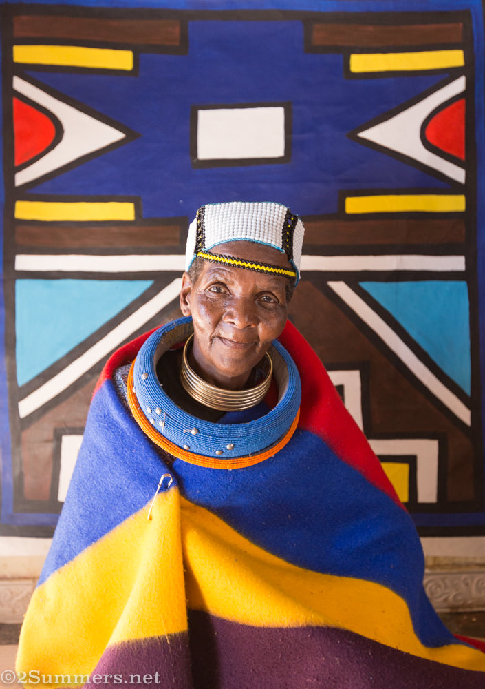 Mama Emma with her canvas