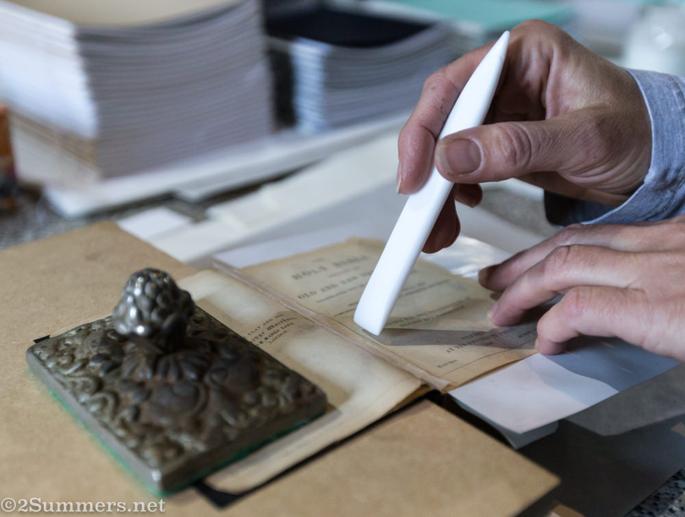 Repairing the pages of a book