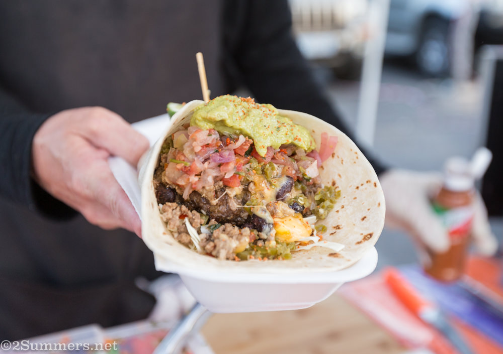 Burrito burger from Cedar Square Night Market