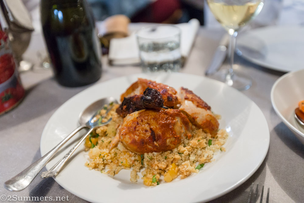 Chicken and cous cous at Kramerville Bakery
