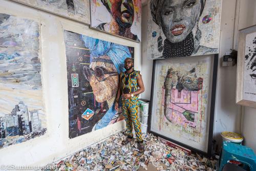 Olatunji Sanusi, artist at August House