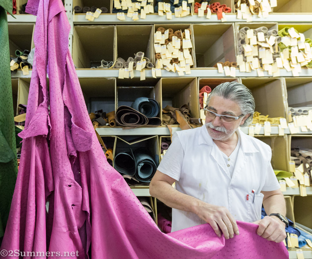 Hanspeter and ostrich leather