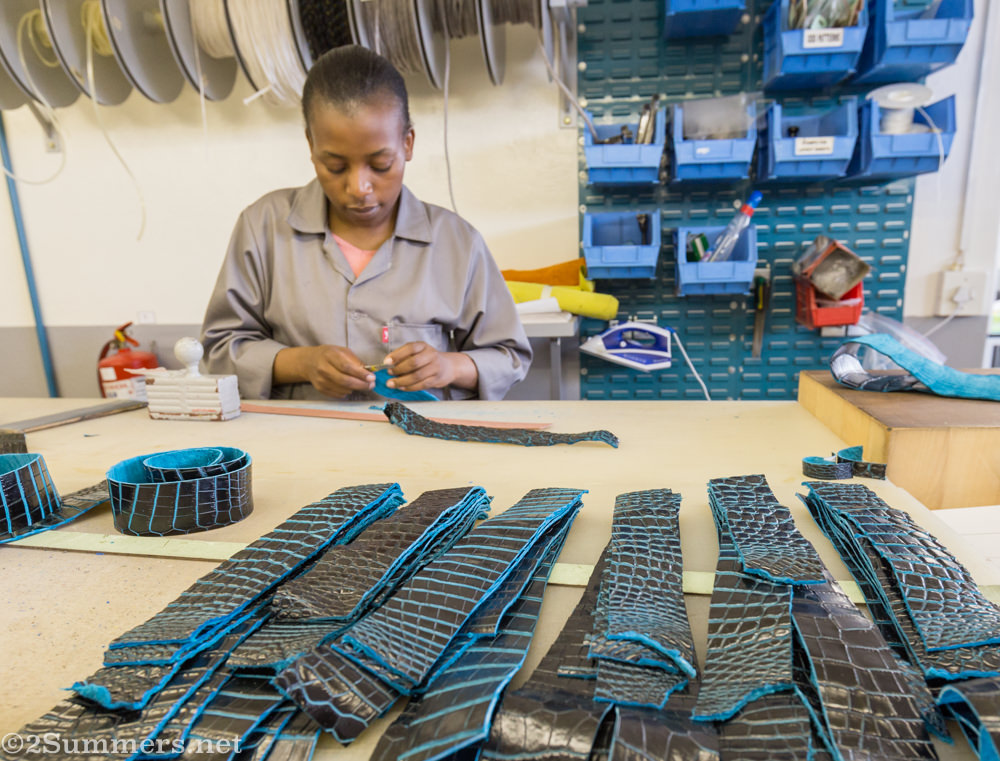 Crocodile leather becoming belts