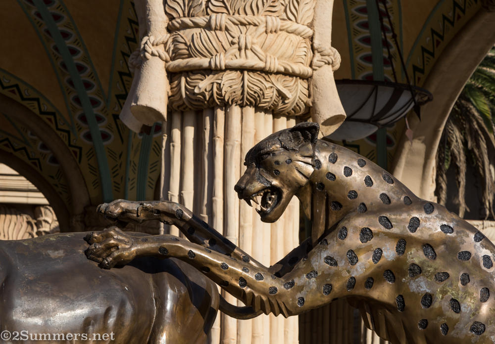 Cheetah statue at the Palace of the Lost City