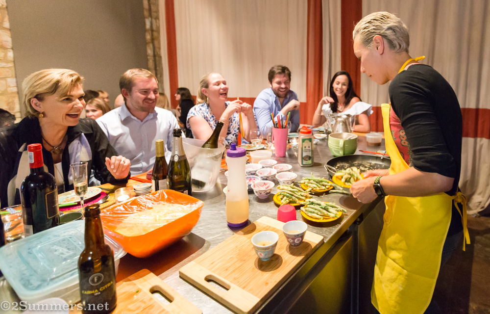 People laughing Chez Fong