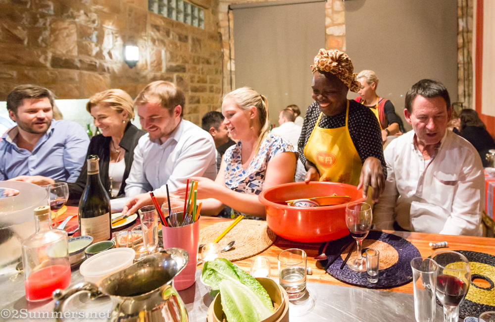 Cleaning up dishes Chez Fong