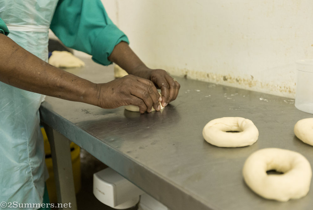 Sunshine making bagels
