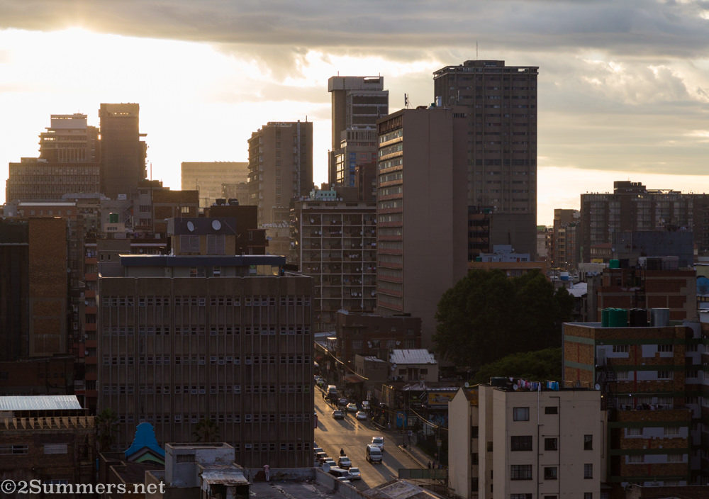 Late afternoon light on the street