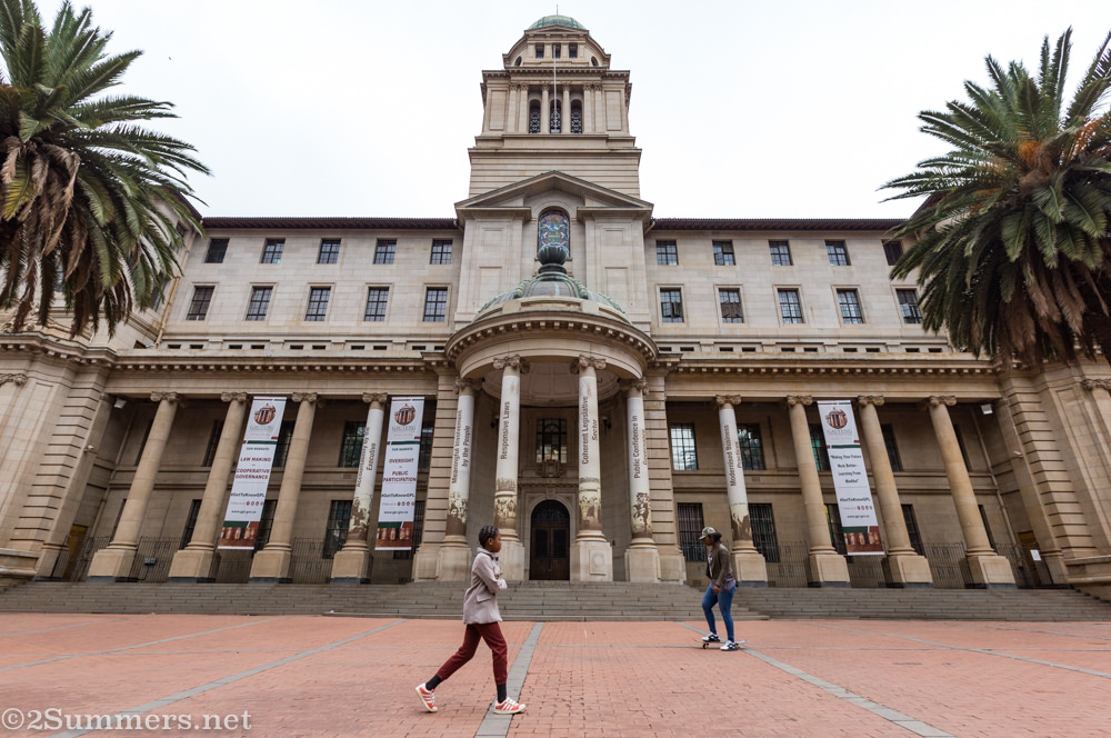 Skateboarding at the Gauteng Legislature