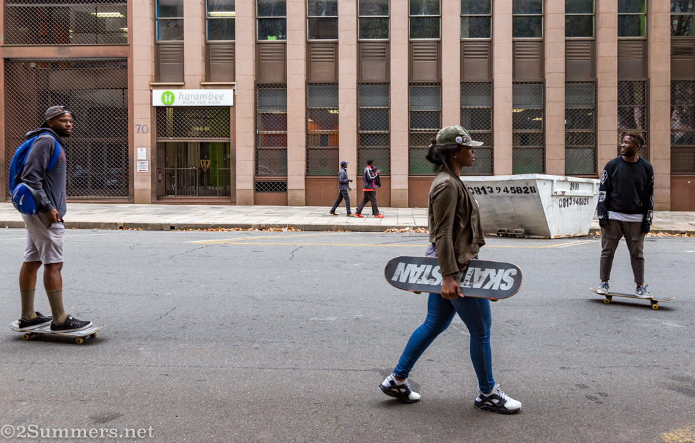 Skating down Fox Street