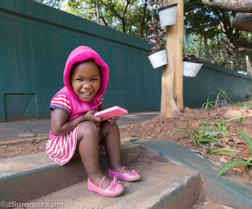 Bonolo in her Melville garden