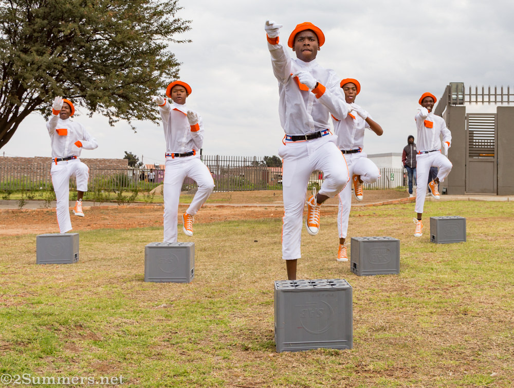 Pantsula dancers in Orange Farm