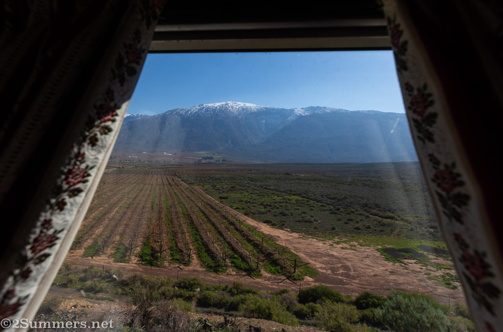 View through the window in the Rovos dining car