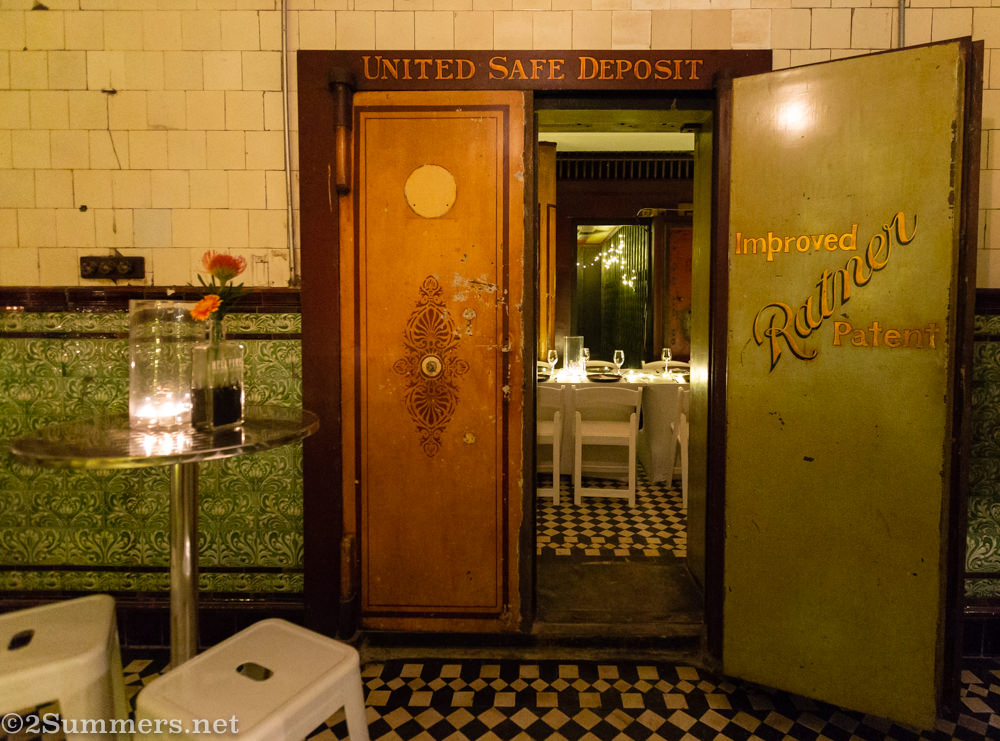 Safety deposit box room in August 2018