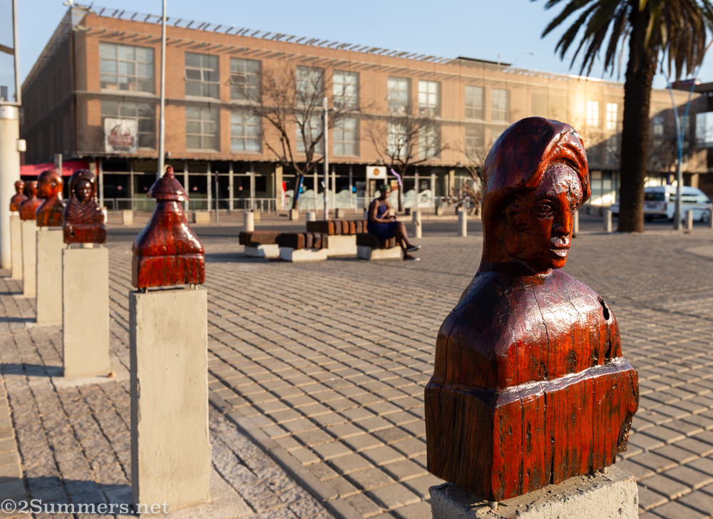Wooden Newtown heads in downtown Joburg