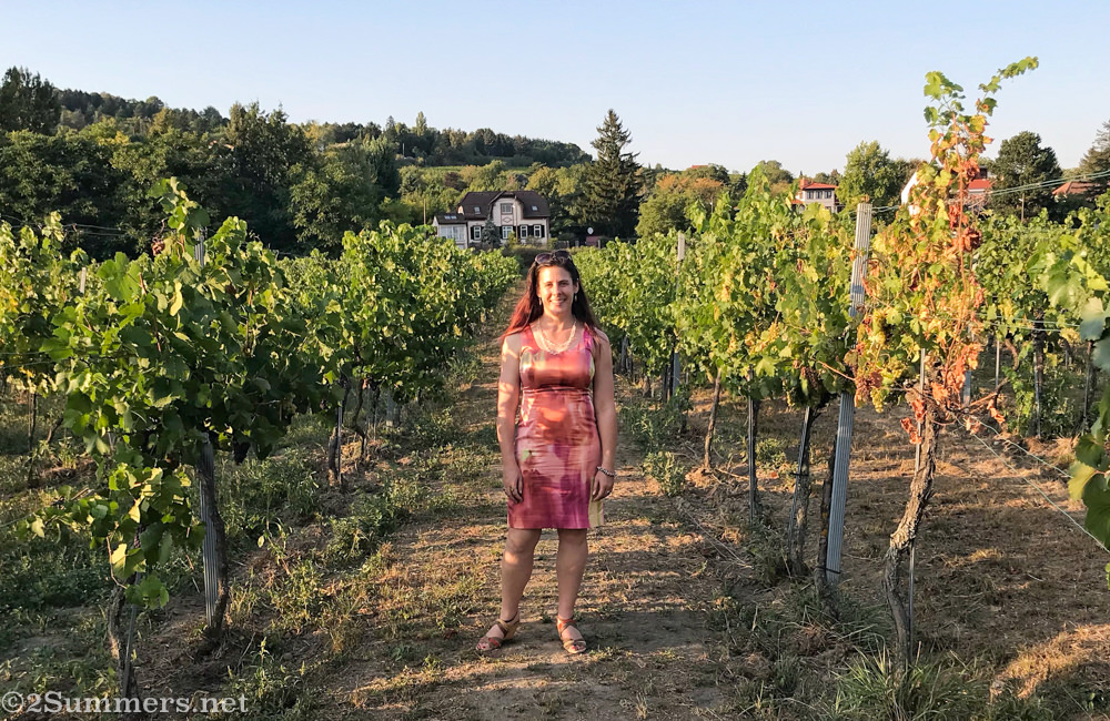 Heather at a vineyard in Vienna