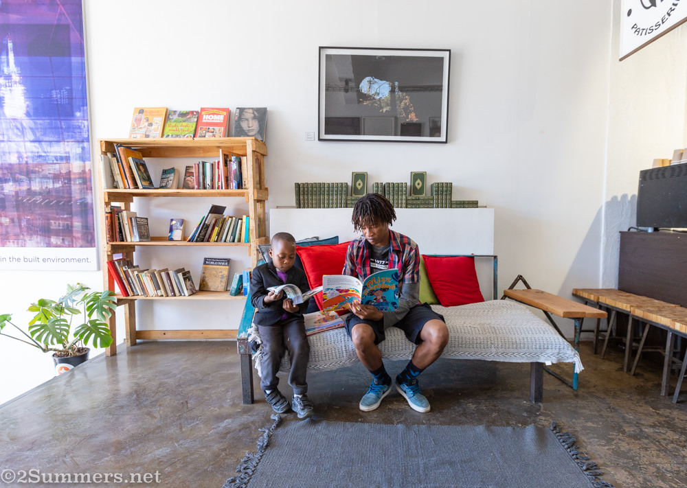 Nametsego and Griffy at Bridge Books