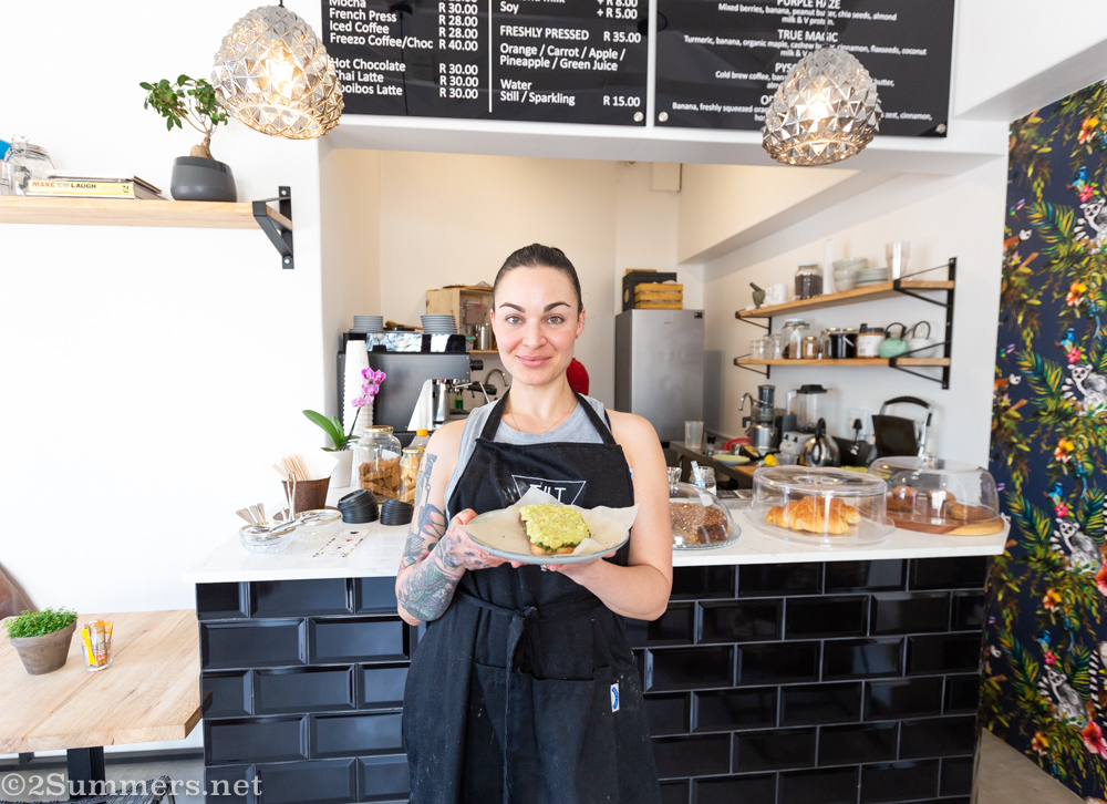 Lia with avo toast from Tilt