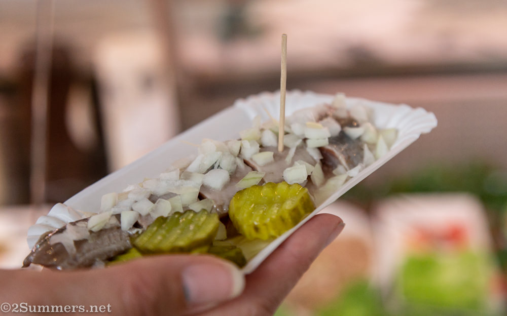 Fresh herring in Amsterdam